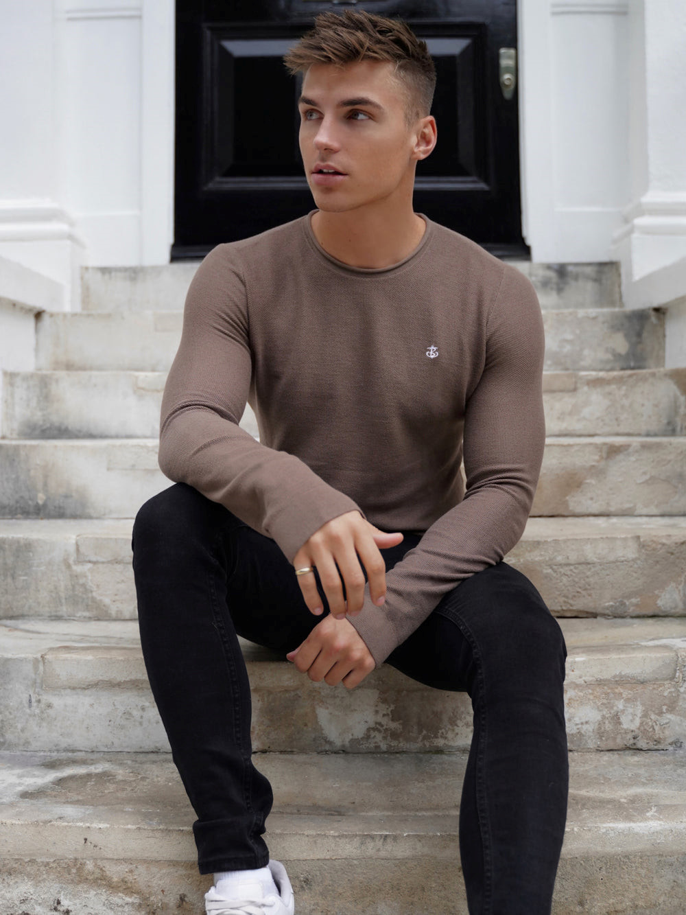 Blakely Mason Knit Jumper Braun | IZFADXV-20