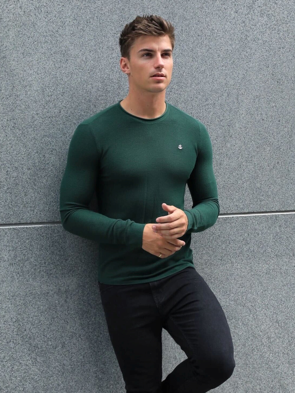 Blakely Mason Knit Jumper Dunkelgrün | PJEHXIN-58