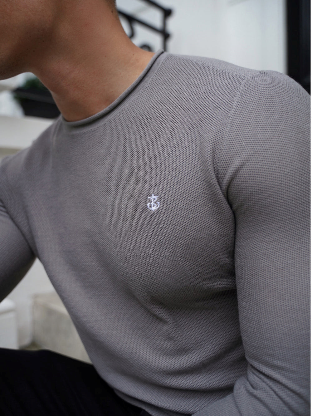 Blakely Mason Knit Jumper Grau | JIKHLON-09