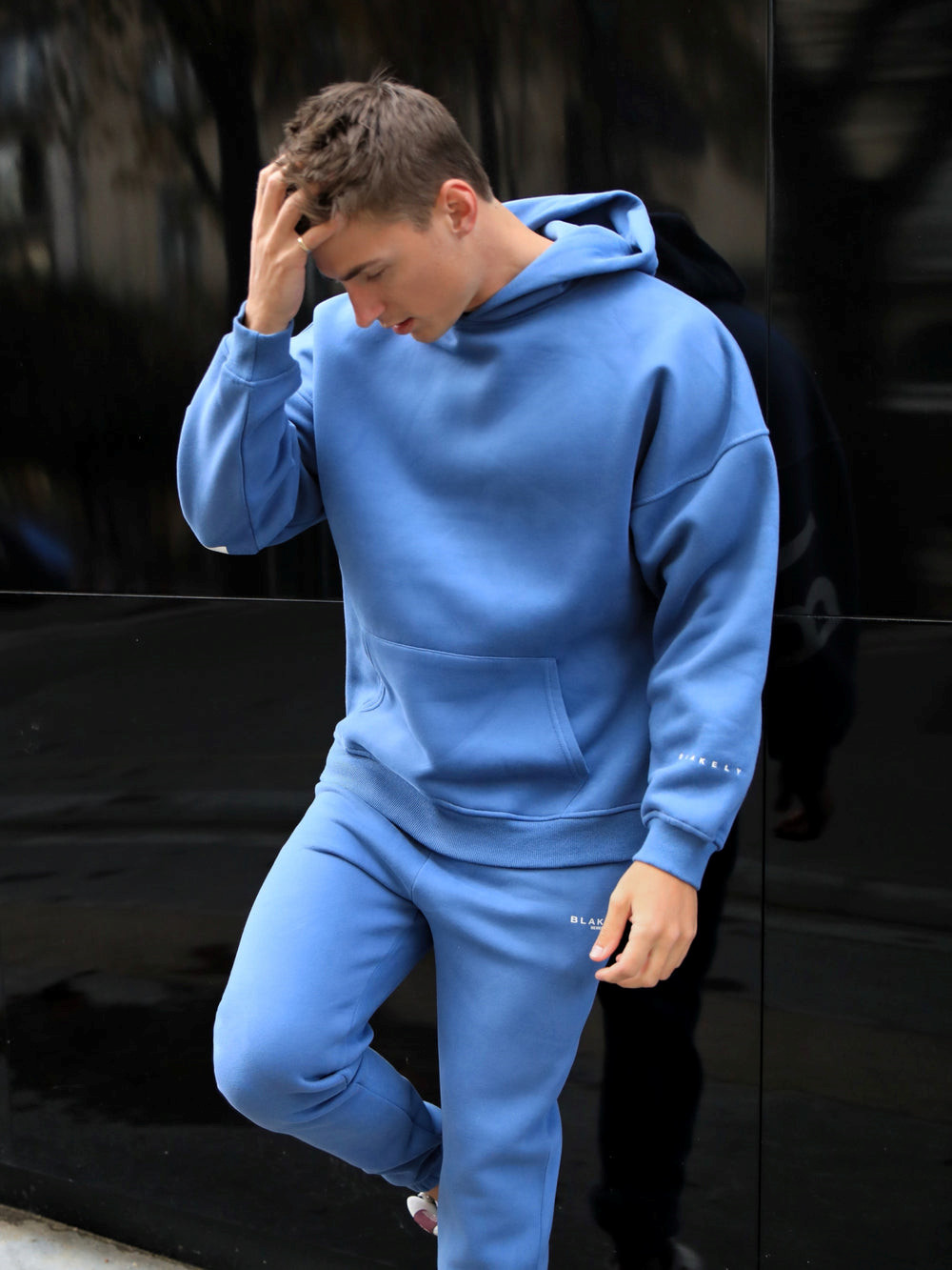 Blakely Members Idris Oversized Hoodie Blau | NUGQEAJ-97