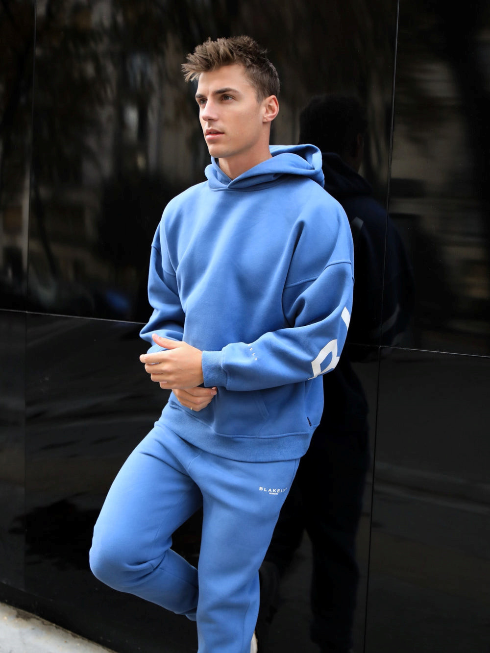 Blakely Members Idris Oversized Hoodie Blau | NUGQEAJ-97