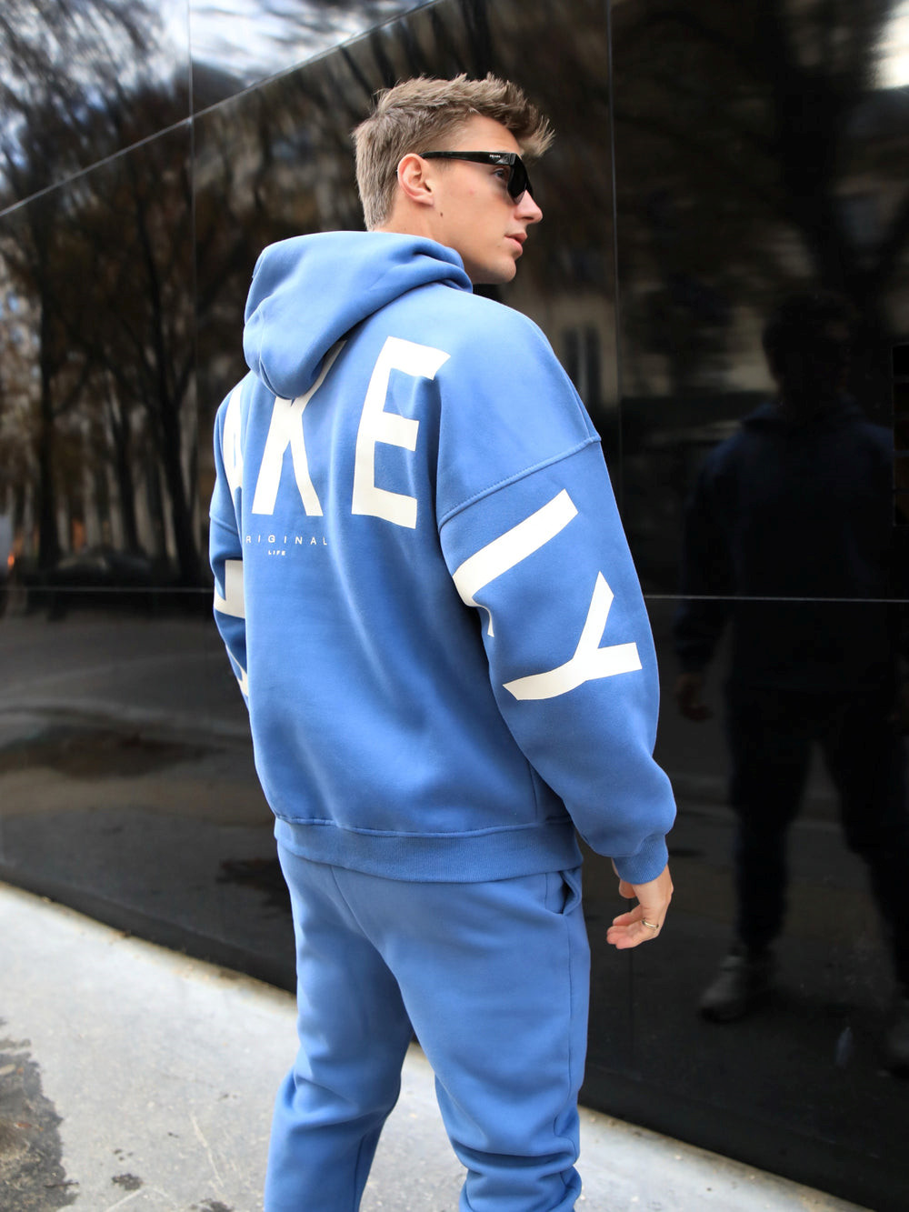 Blakely Members Idris Oversized Hoodie Blau | NUGQEAJ-97