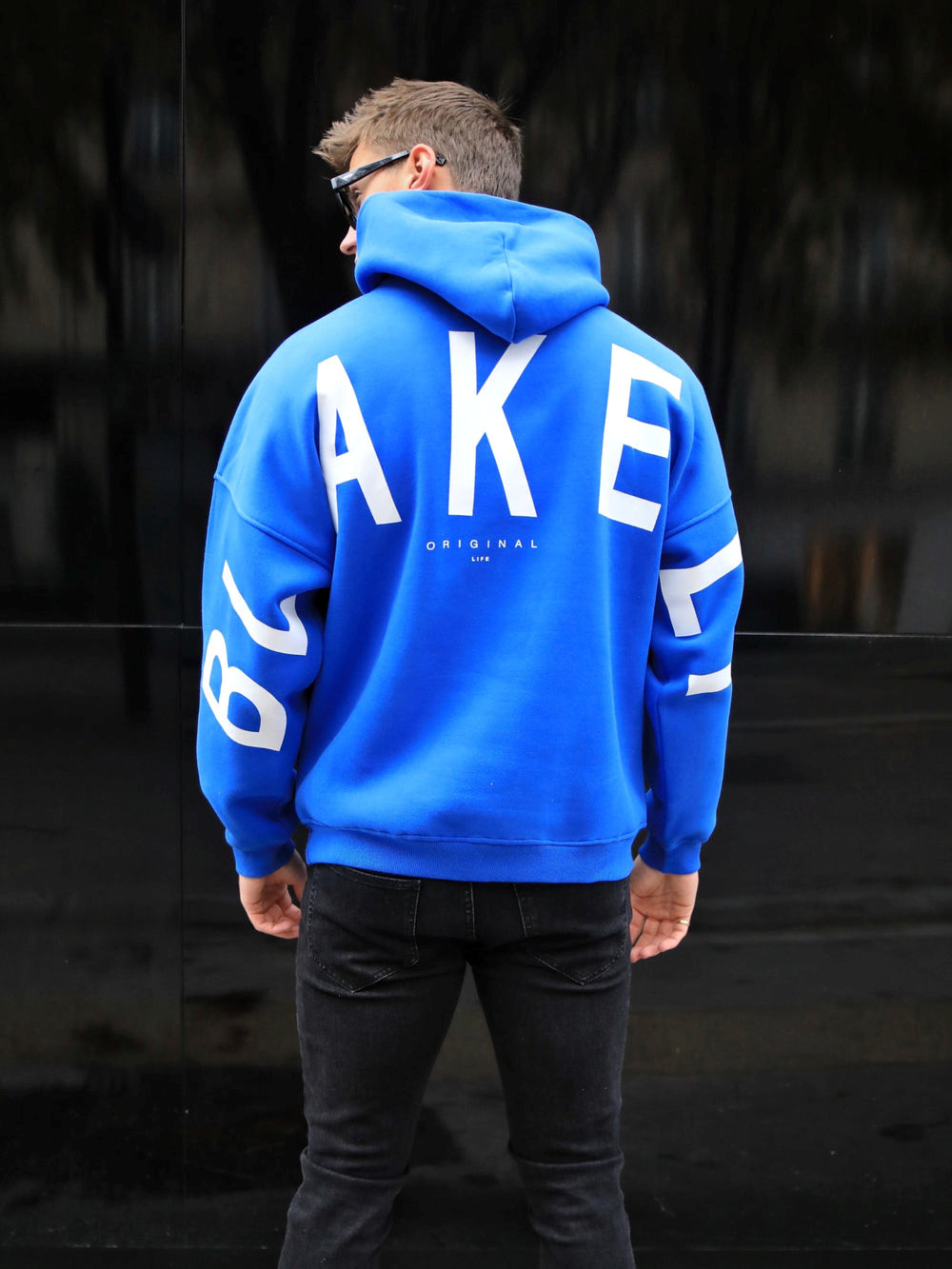 Blakely Members Idris Oversized Hoodie Blau | NWGJXYO-74
