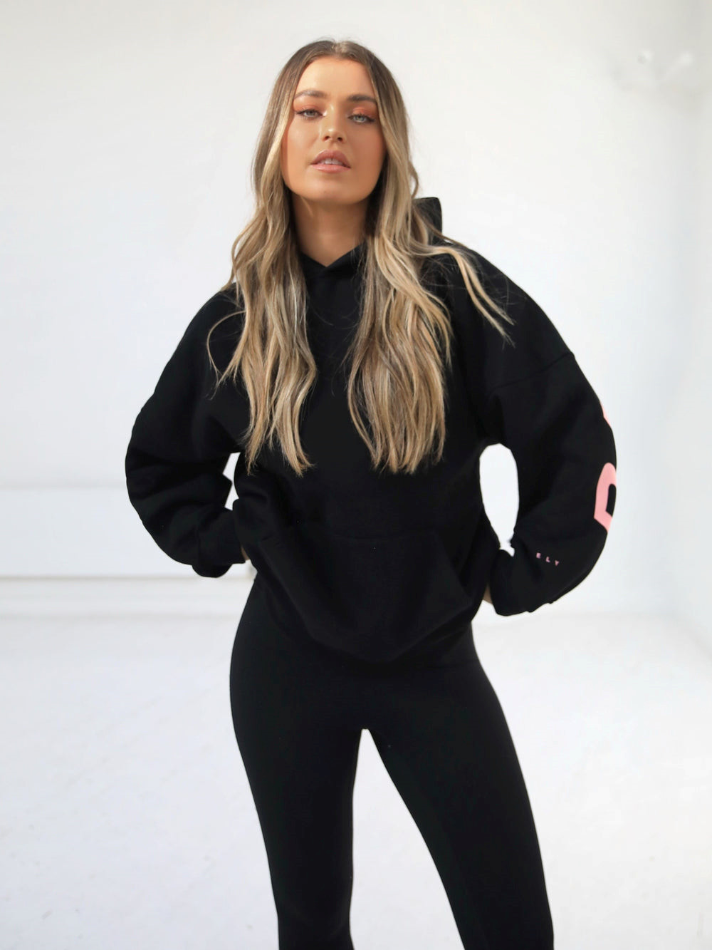 Blakely Members Isabel Oversized Hoodie Schwarz Rosa | DGEZPNM-49
