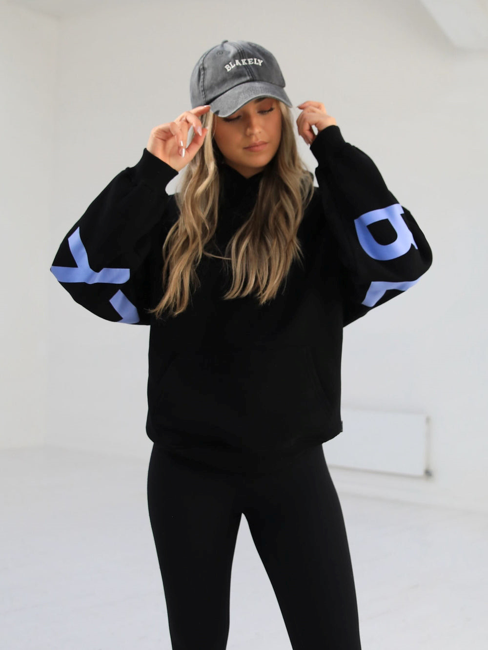 Blakely Members Isabel Oversized Hoodie Schwarz Blau | LWOYFGB-97