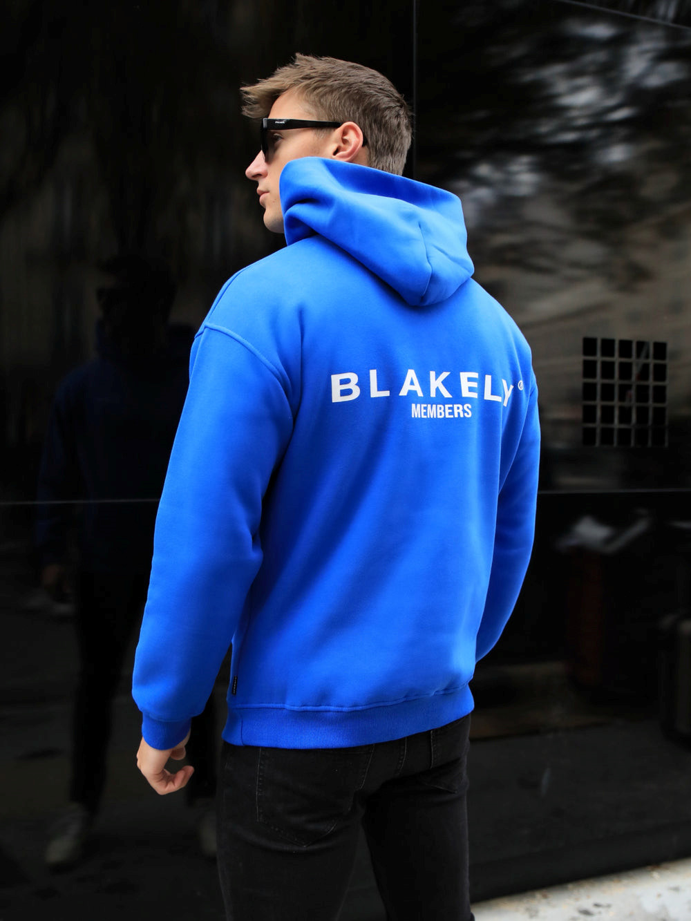 Blakely Members Relaxed Hoodie Blau | YPZRMDO-64