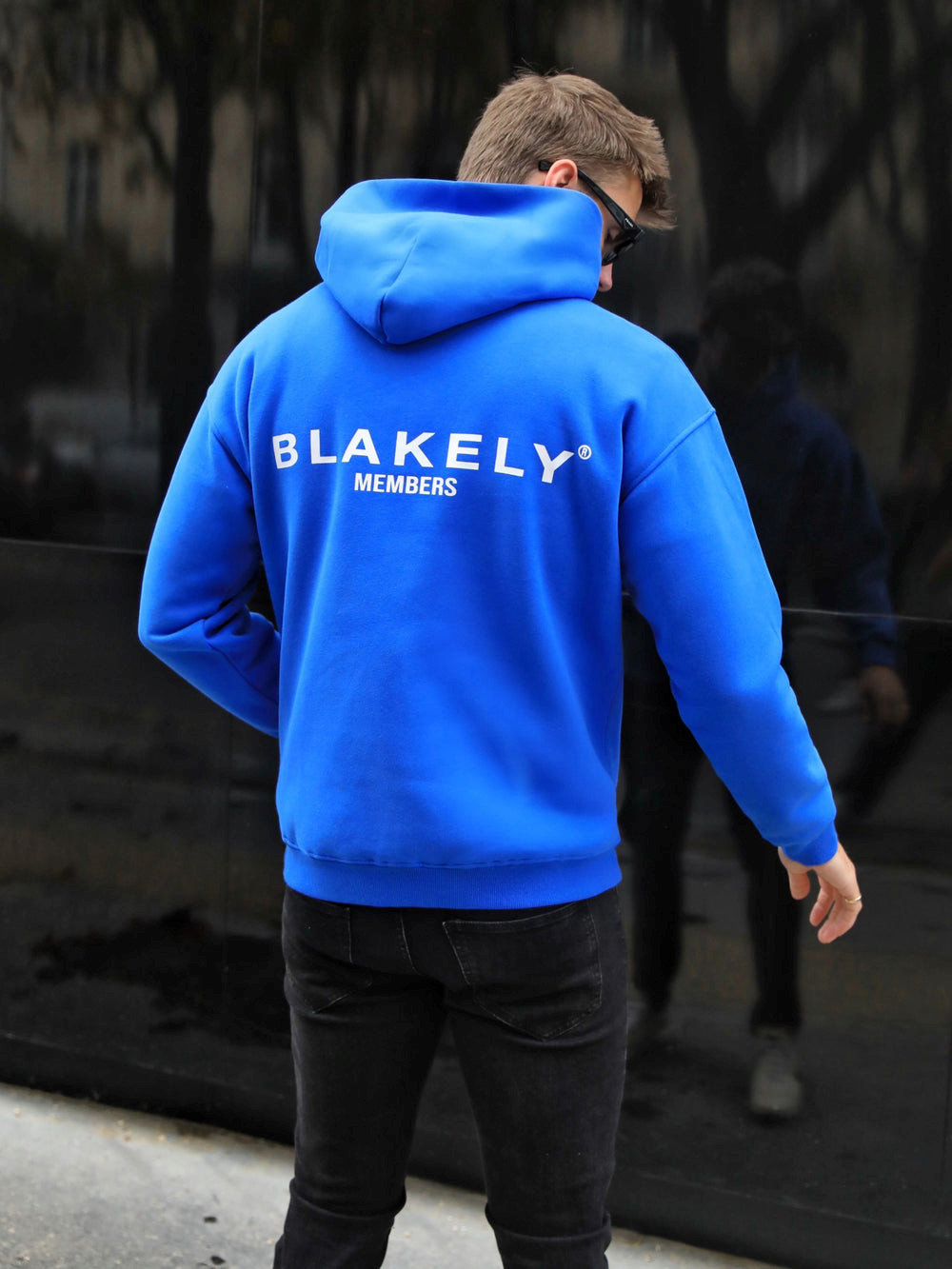 Blakely Members Relaxed Hoodie Blau | YPZRMDO-64
