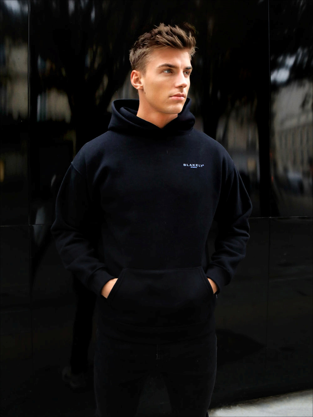 Blakely Members Relaxed Hoodie Schwarz Blau | HOKUALN-67