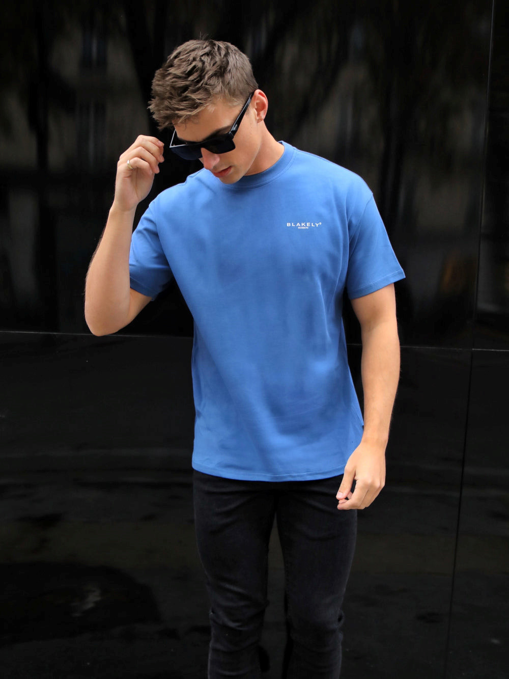 Blakely Members Relaxed T-Shirt Blau | HDLAPJU-24