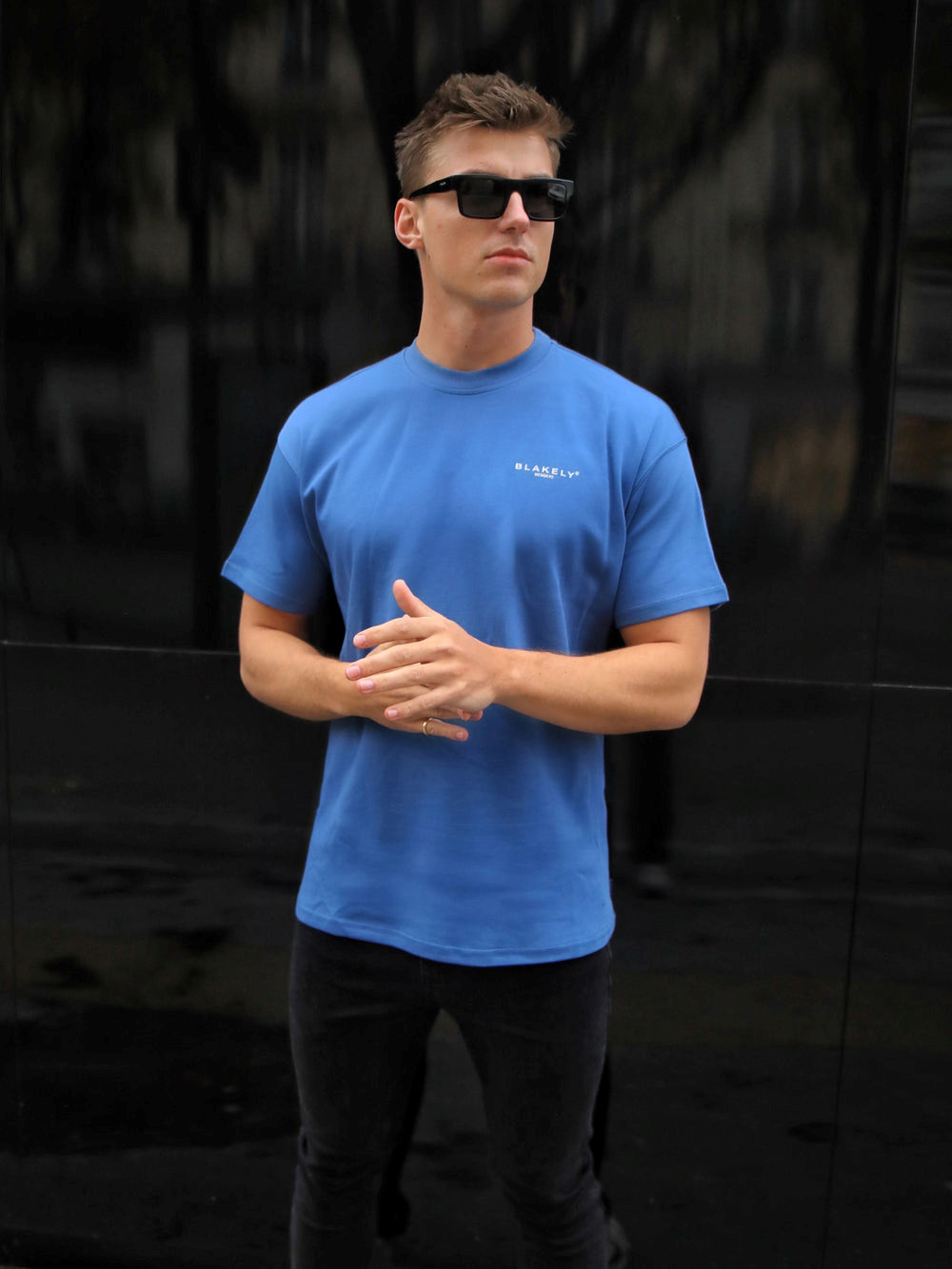 Blakely Members Relaxed T-Shirt Blau | HDLAPJU-24