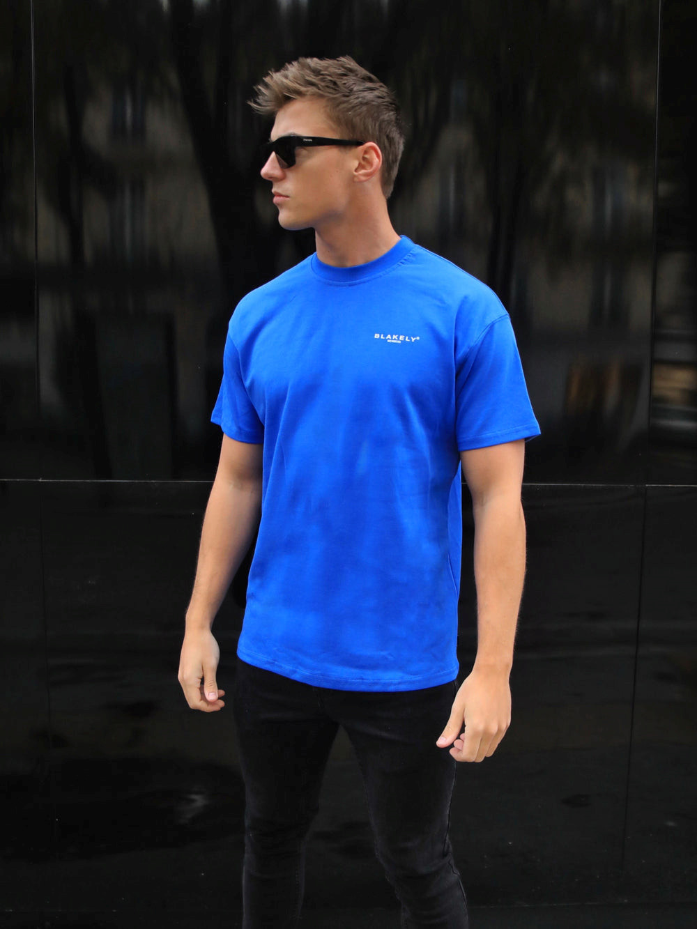 Blakely Members Relaxed T-Shirt Blau | XWHZVPI-84