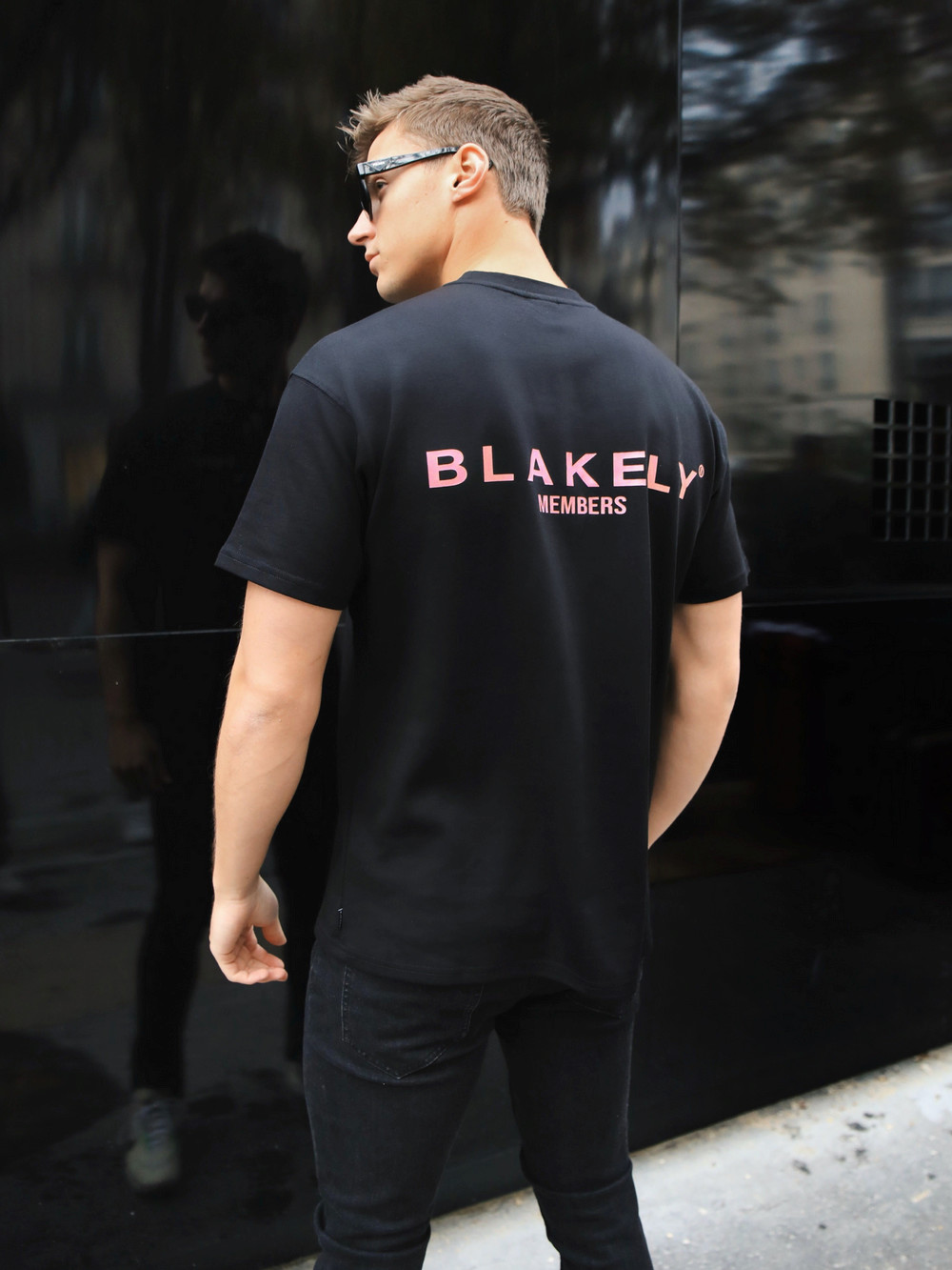 Blakely Members Relaxed T-Shirt Schwarz Rosa | ZMDQJNU-92