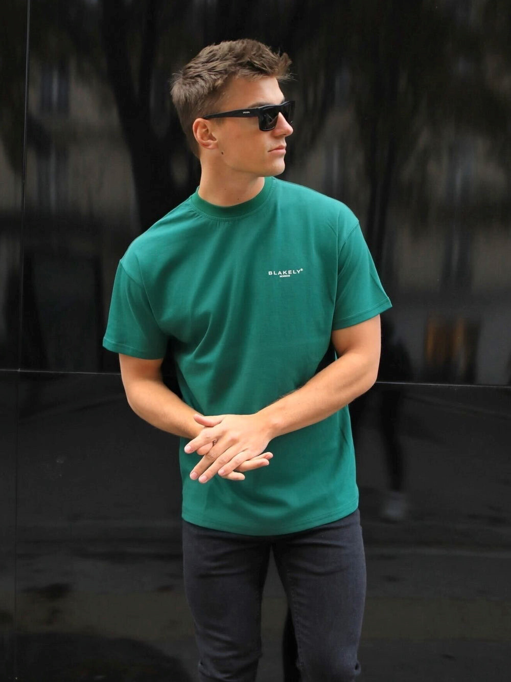 Blakely Members Relaxed T-Shirt Tiefesgrün | UFPRQHM-28