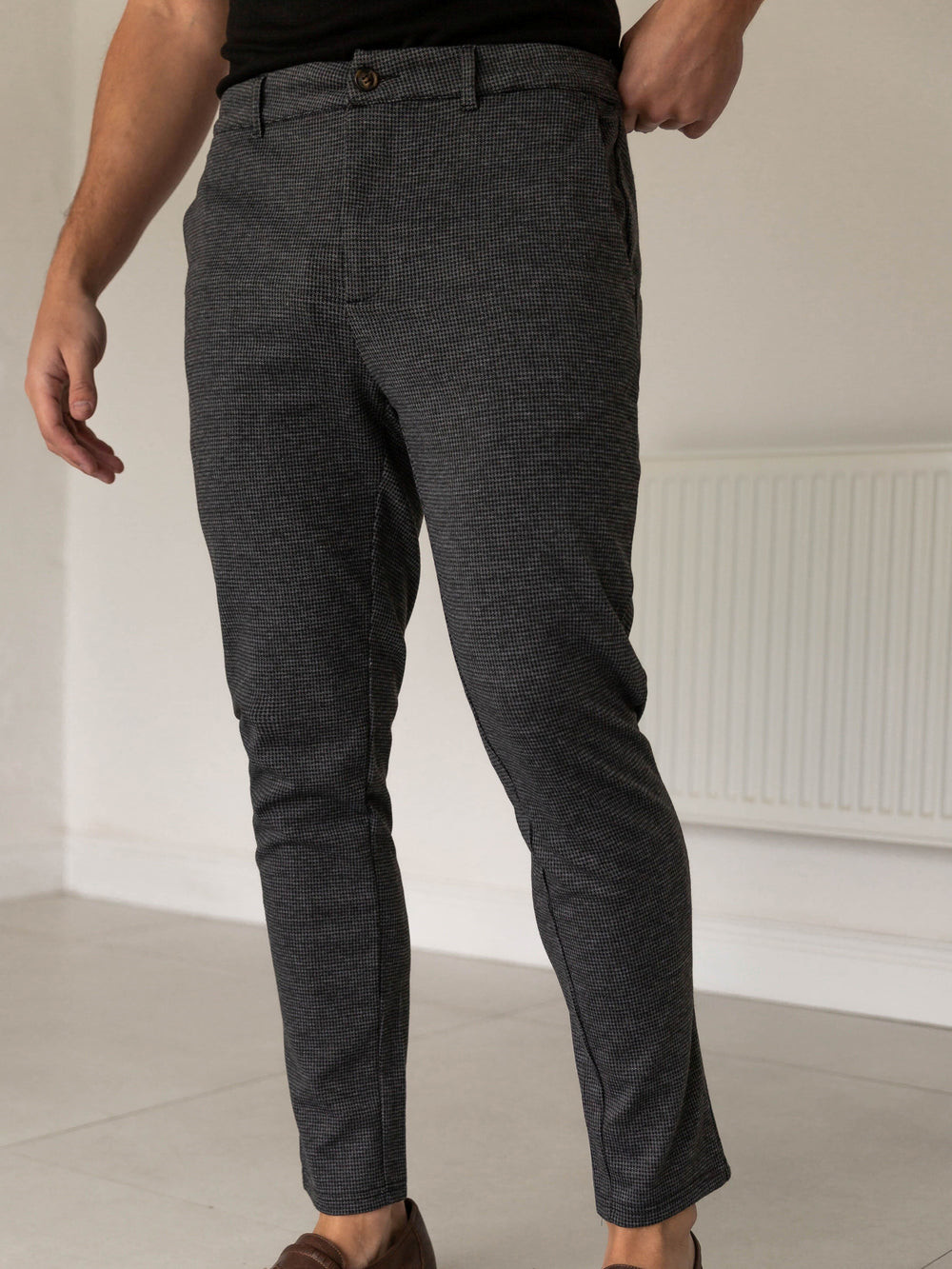Blakely Midar Check Chinos Dunkelgrau | YUWZBFX-26