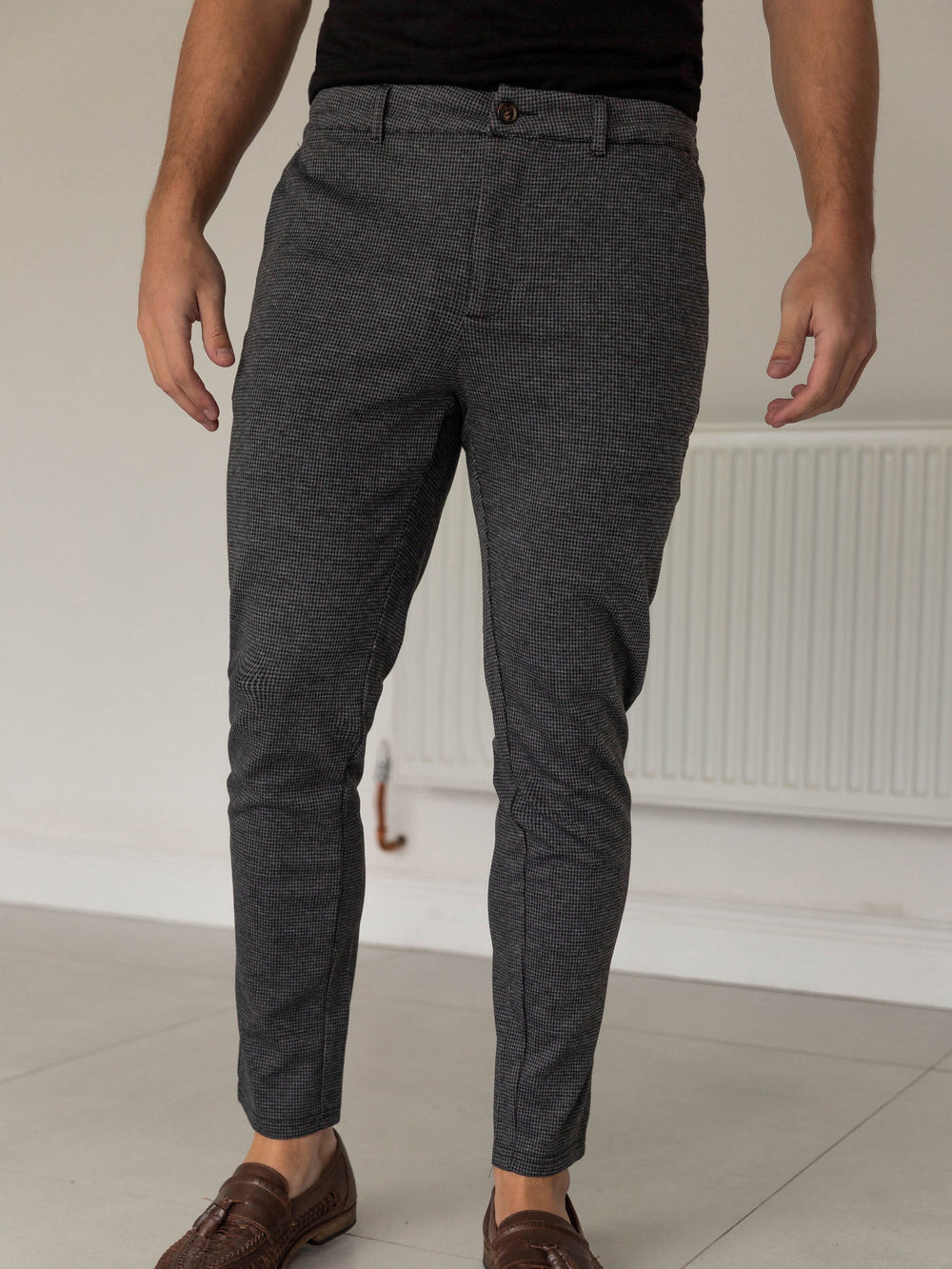 Blakely Midar Check Chinos Dunkelgrau | YUWZBFX-26