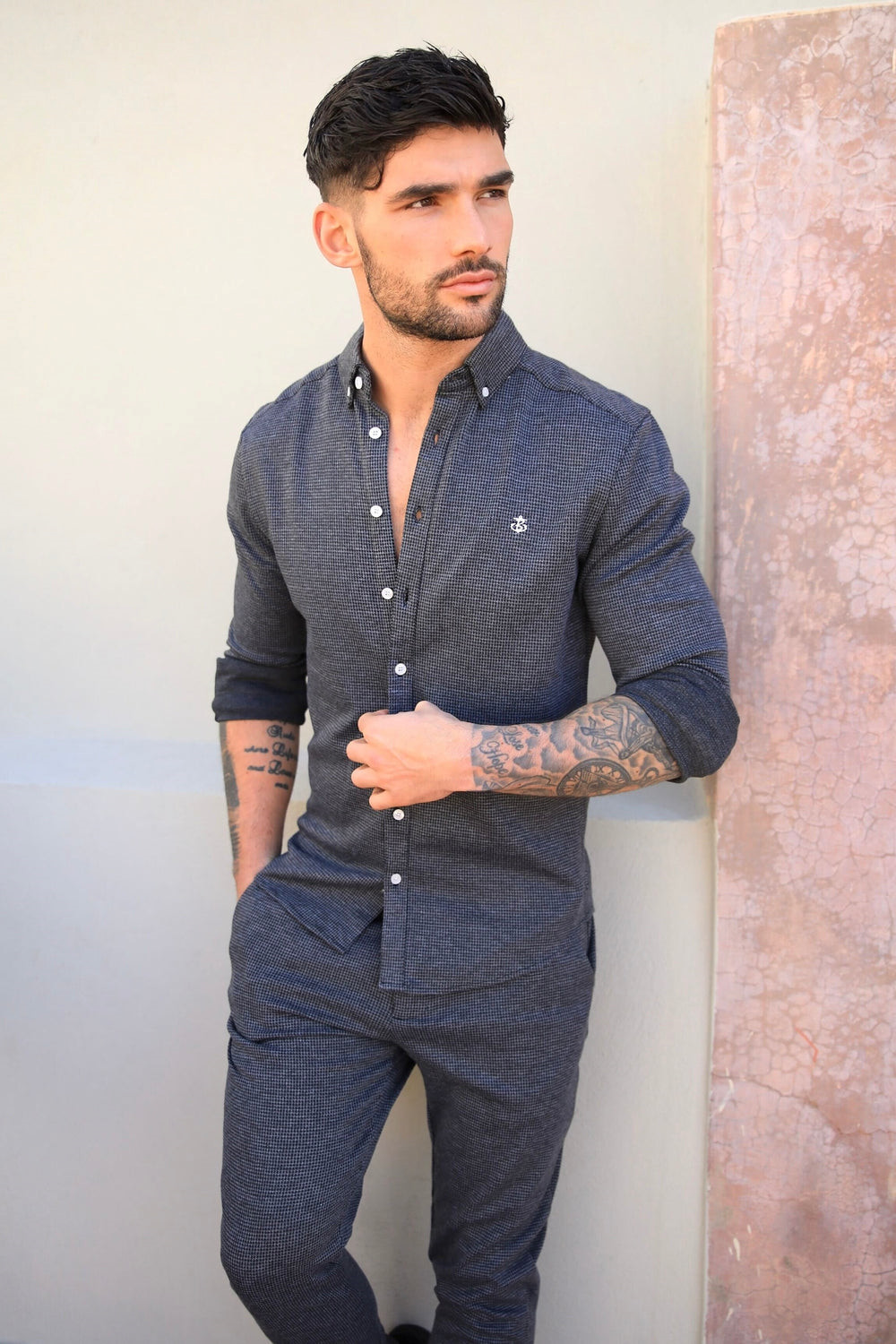 Blakely Midar Check Shirt Dunkelgrau | IBRDHOZ-96