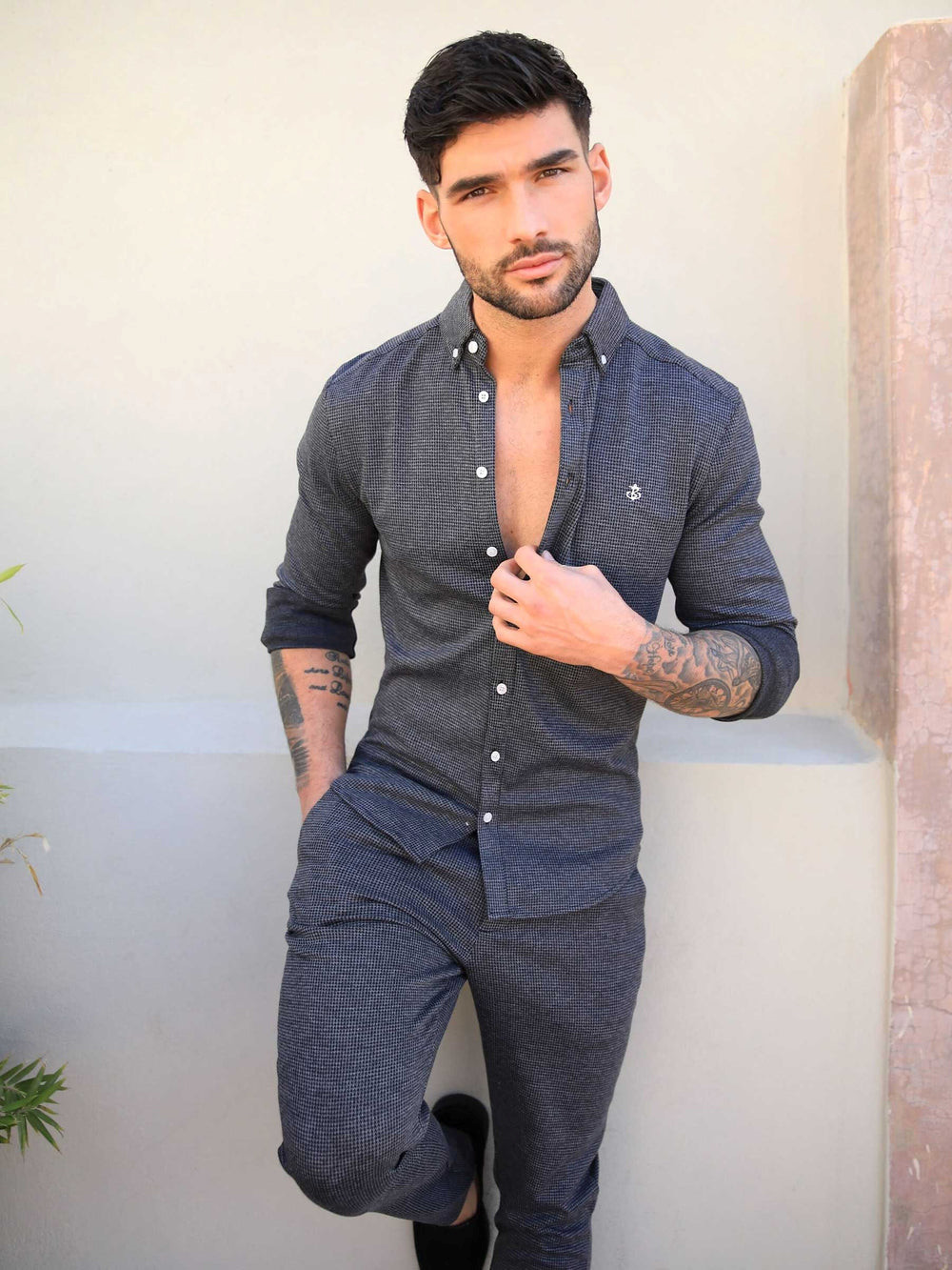 Blakely Midar Check Shirt Dunkelgrau | IBRDHOZ-96