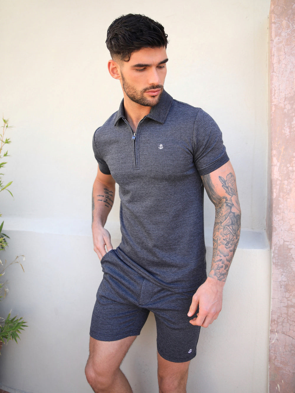 Blakely Midar Check Shorts Dunkelgrau | EQJSGUF-51