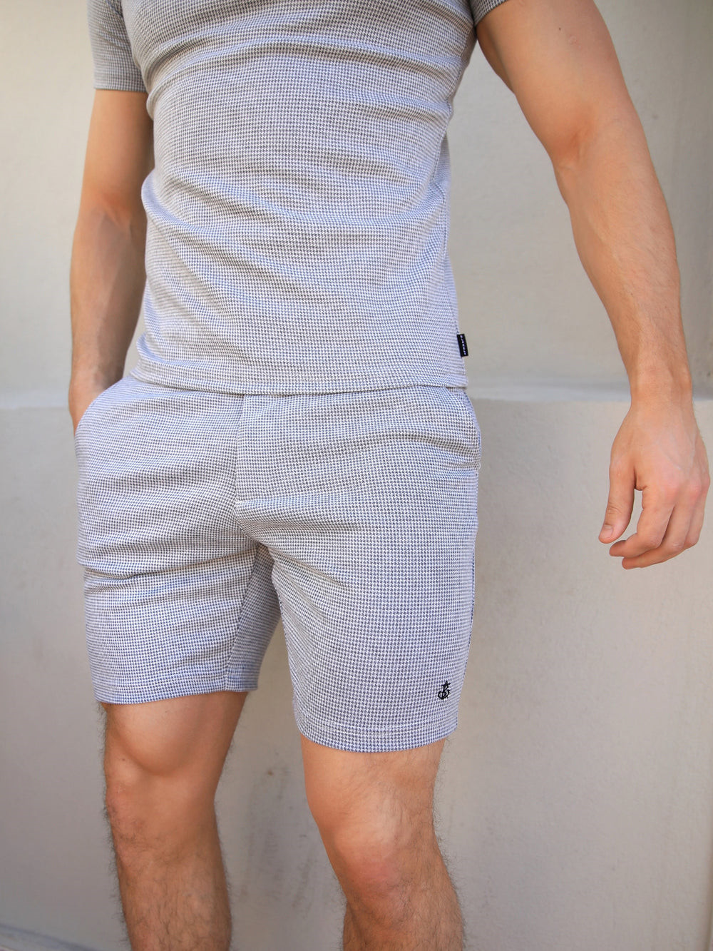 Blakely Midar Check Shorts Hellgrau | VSWUJAY-56