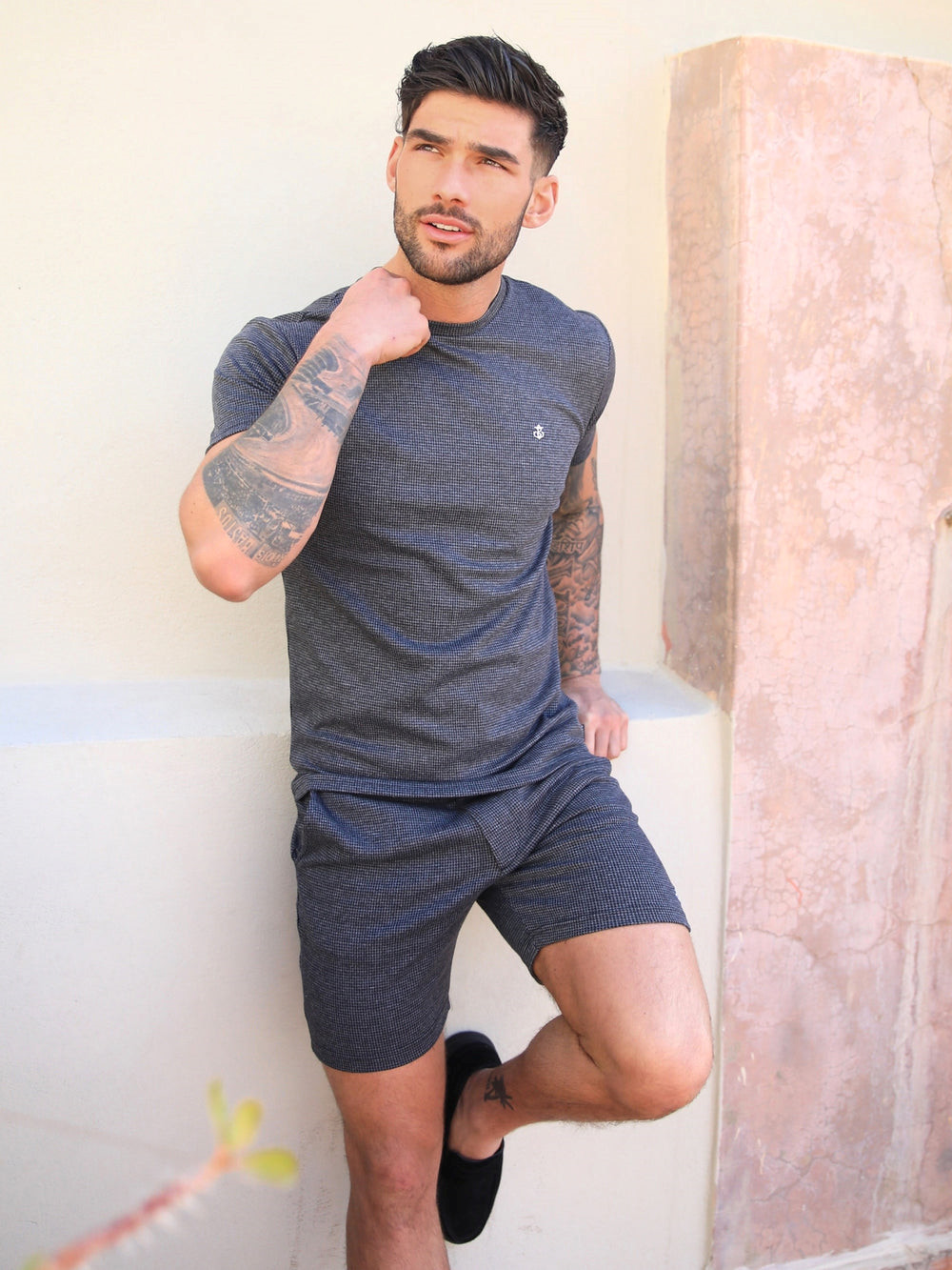 Blakely Midar Check T-Shirt Dunkelgrau | OLUEPZV-09