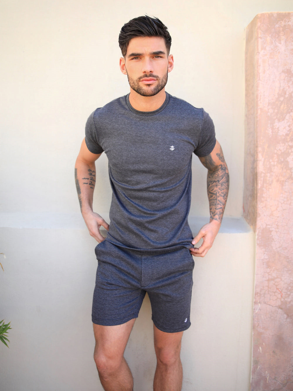 Blakely Midar Check T-Shirt Dunkelgrau | OLUEPZV-09