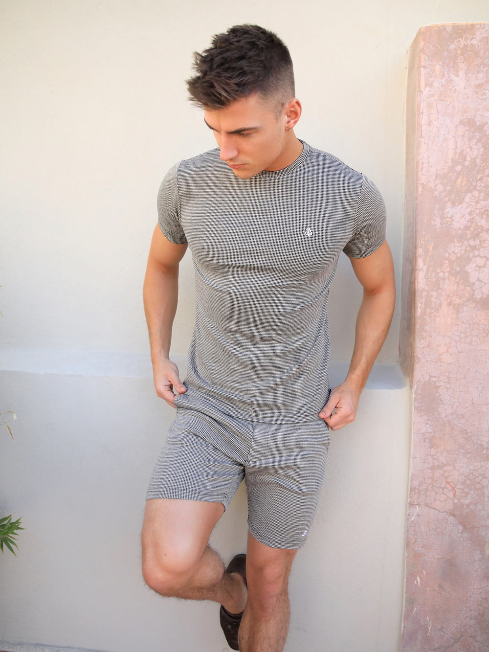 Blakely Midar Check T-Shirt Gold | GAMDUJN-29