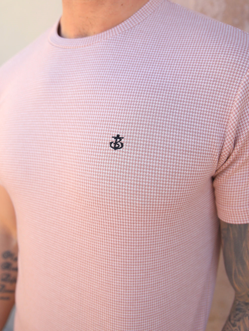 Blakely Midar Check T-Shirt Rosa | TPCLOJE-62