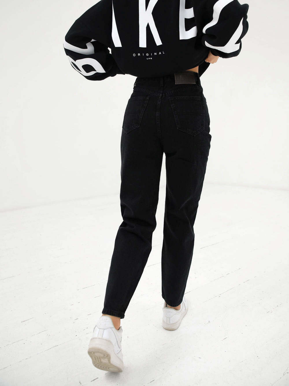 Blakely Mom Jeans Schwarz | NMPOCGA-72