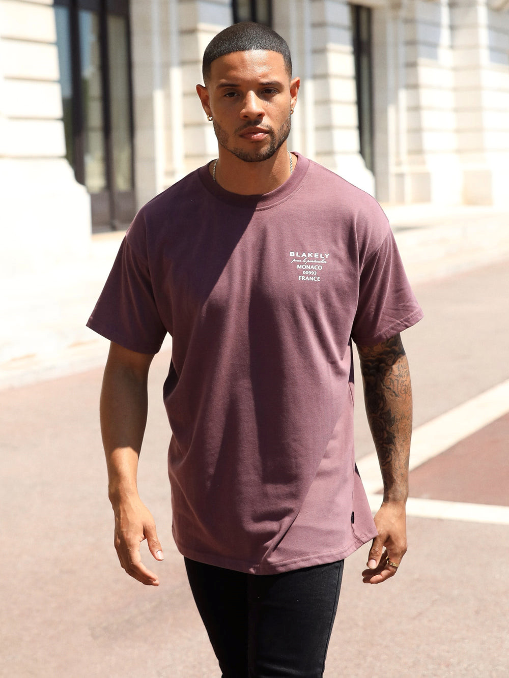 Blakely Monaco Relaxed T-Shirt Bordeaux | WRYZMBD-51