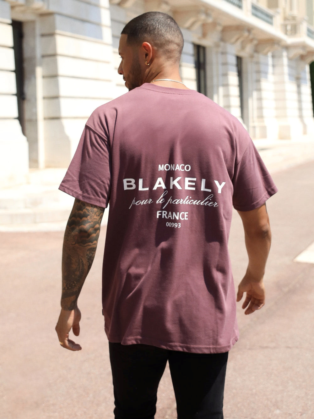 Blakely Monaco Relaxed T-Shirt Bordeaux | WRYZMBD-51
