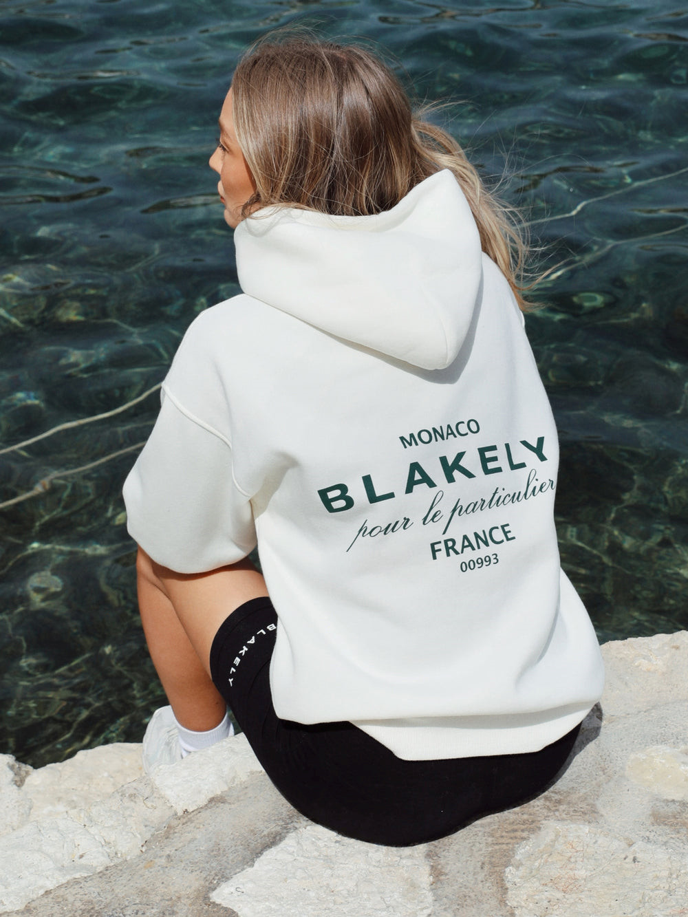 Blakely Monaco Women's Relaxed Hoodie Ivory | EVLBQJN-34