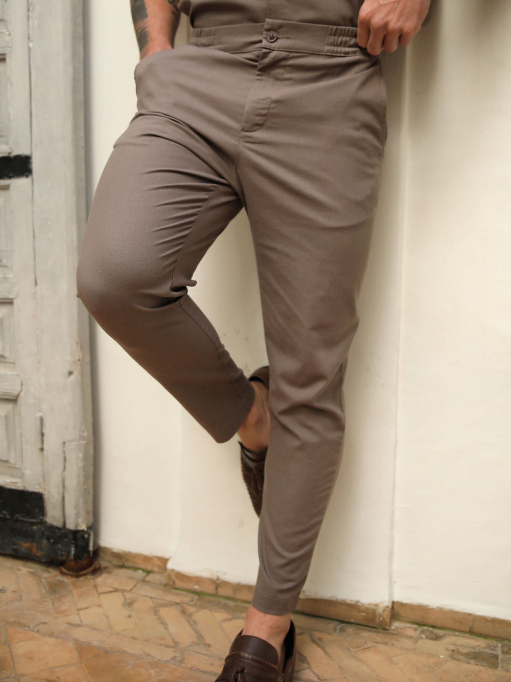 Blakely Nador Linen-Blend Trousers Braun | YFBXPCI-28