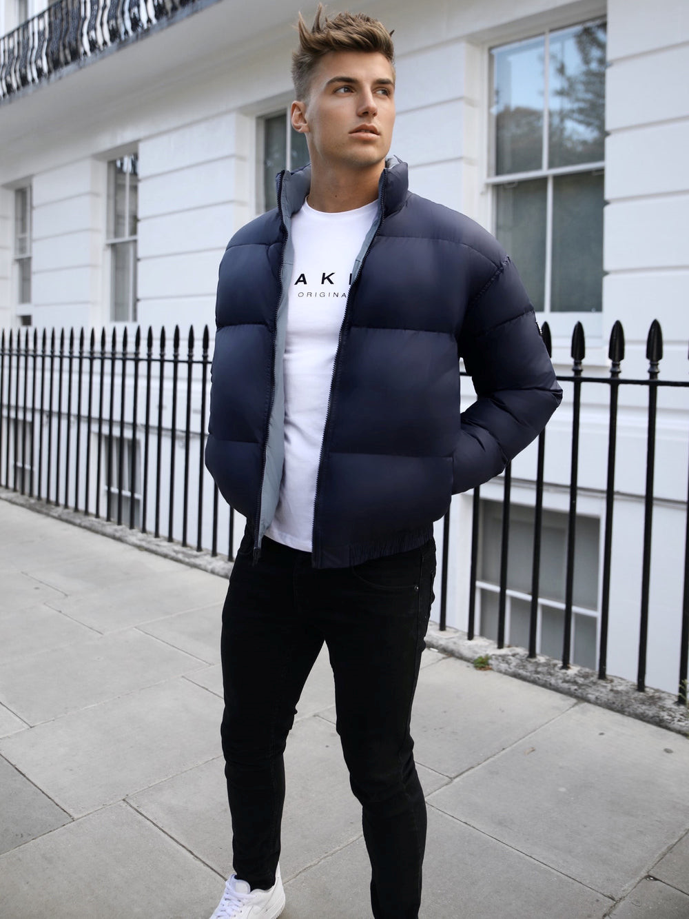 Blakely Niagara Reversible Coat Navy/Blue | FCTHLVP-86