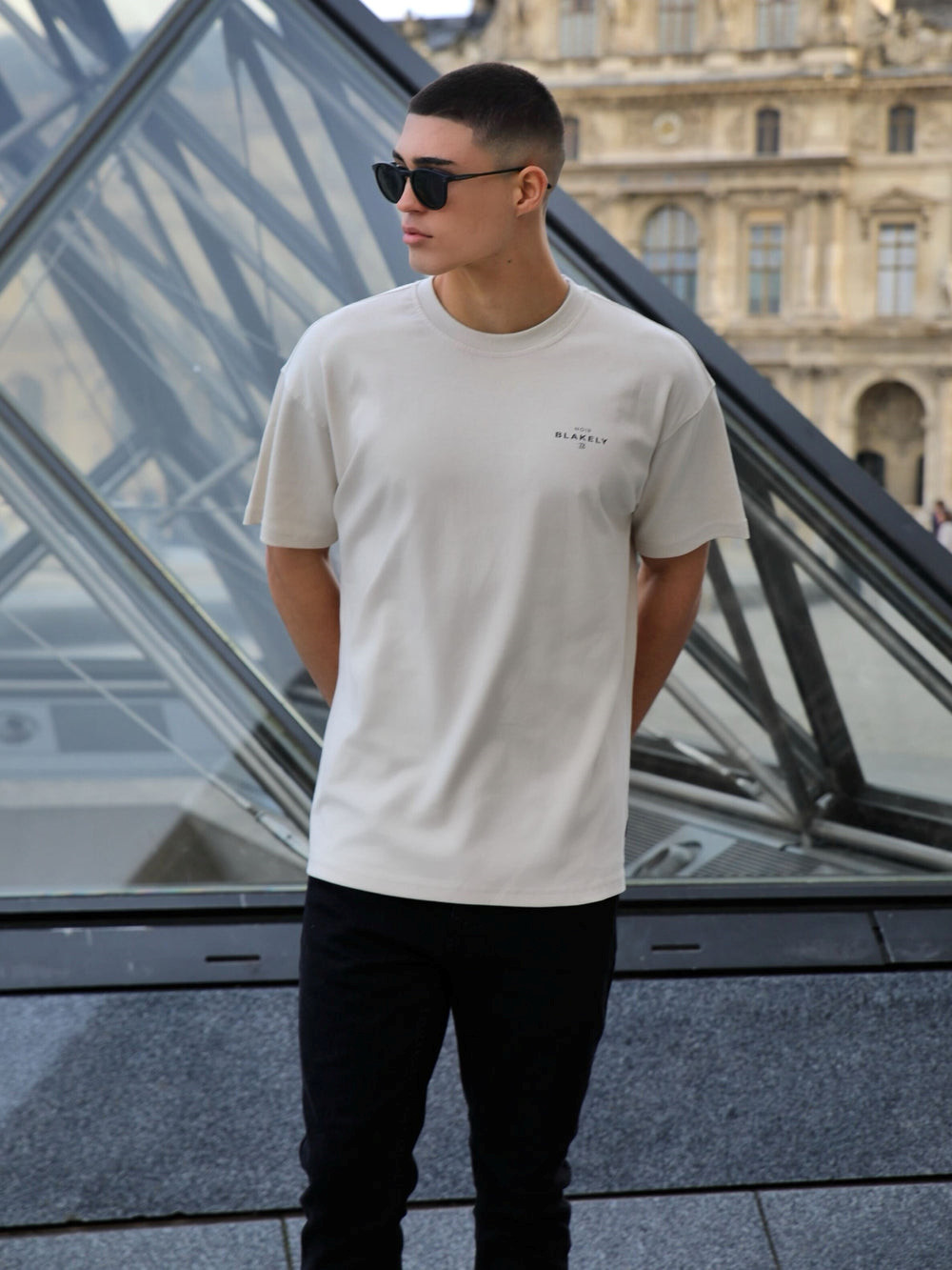 Blakely Noir II Relaxed T-Shirt Bone | ZXLOUAM-41