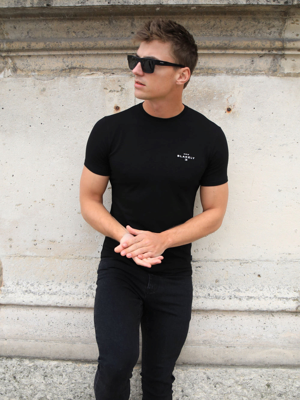 Blakely Noir II Slim T-Shirt Schwarz | HRWTFLZ-62