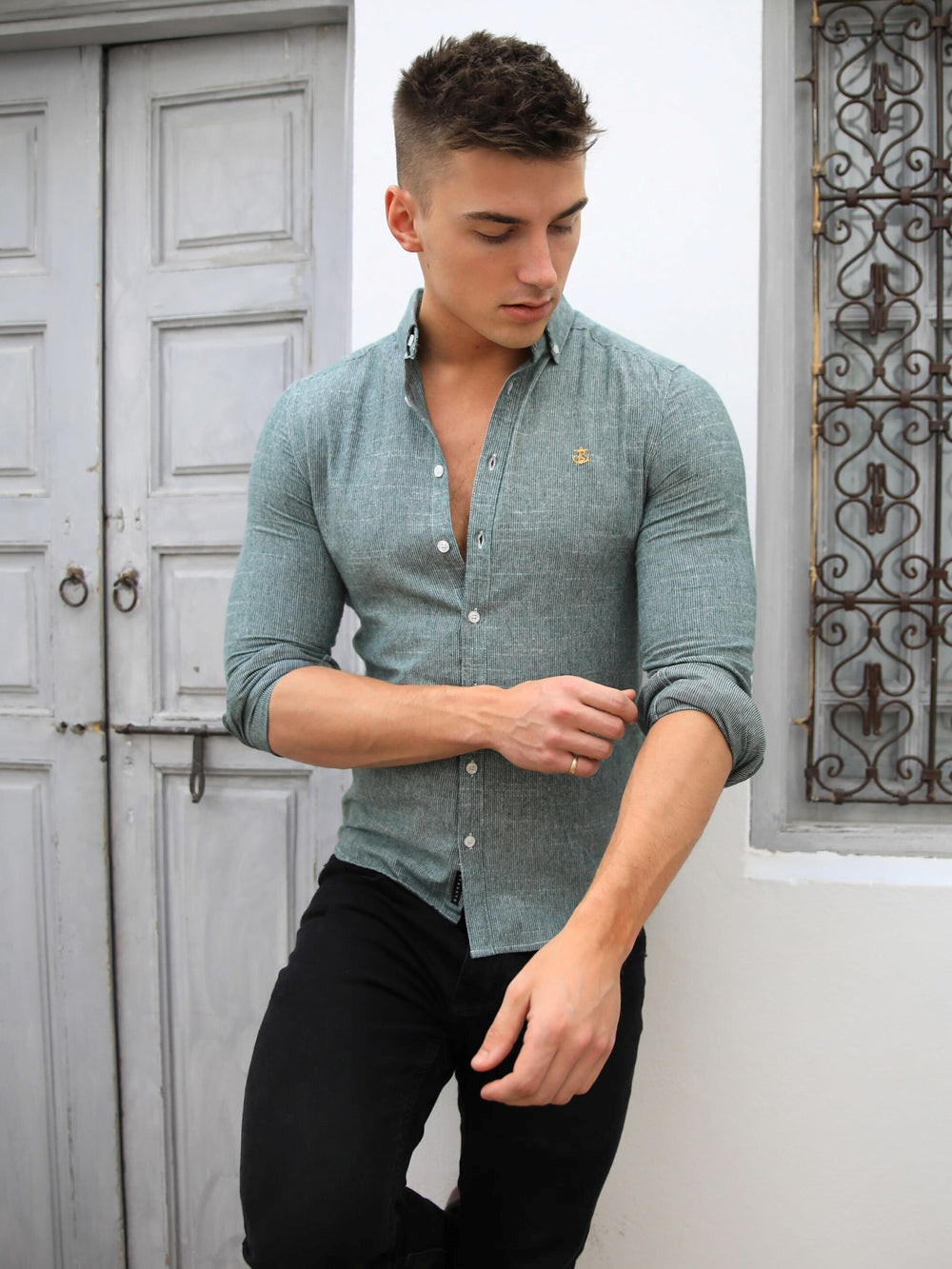 Blakely Odessa Pinstripe Shirt Grün | RJHAENK-89