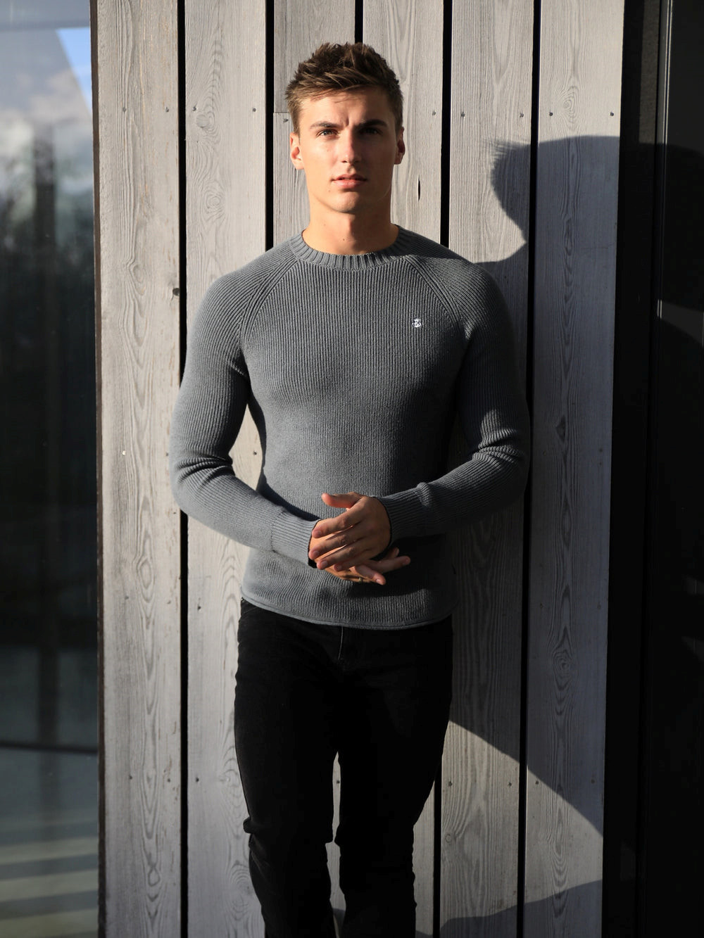 Blakely Olton Knit Jumper Graphite | MTGJRSU-13