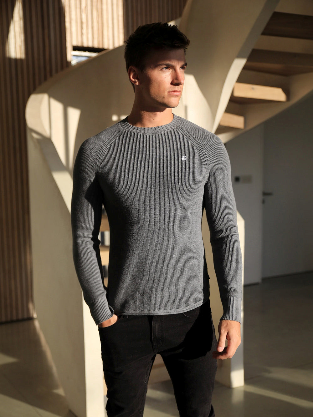 Blakely Olton Knit Jumper Graphite | MTGJRSU-13