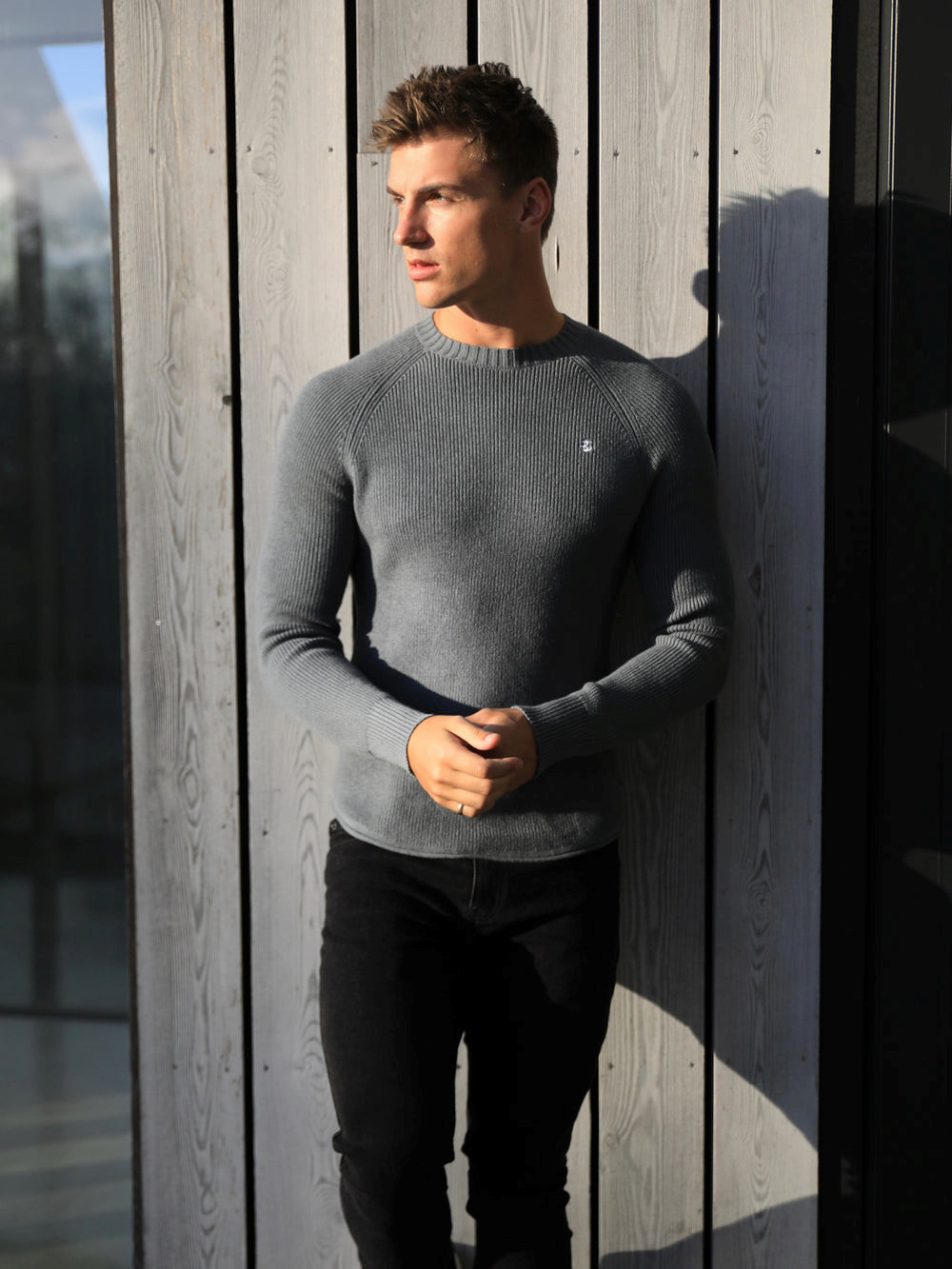 Blakely Olton Knit Jumper Graphite | MTGJRSU-13