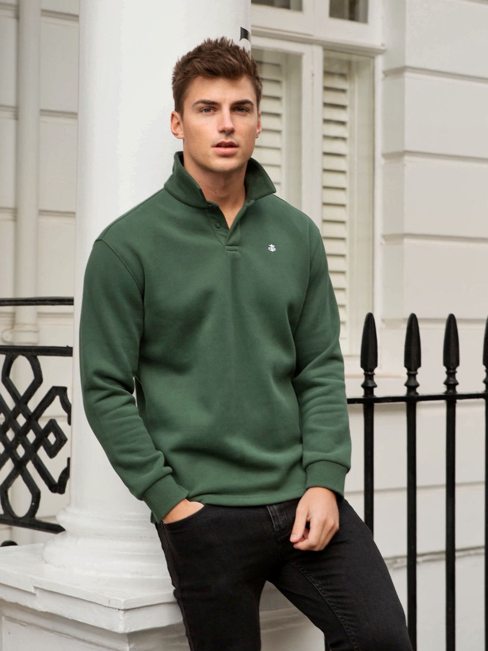 Blakely Otley Collared Jumper Grün | CNVGWIE-82