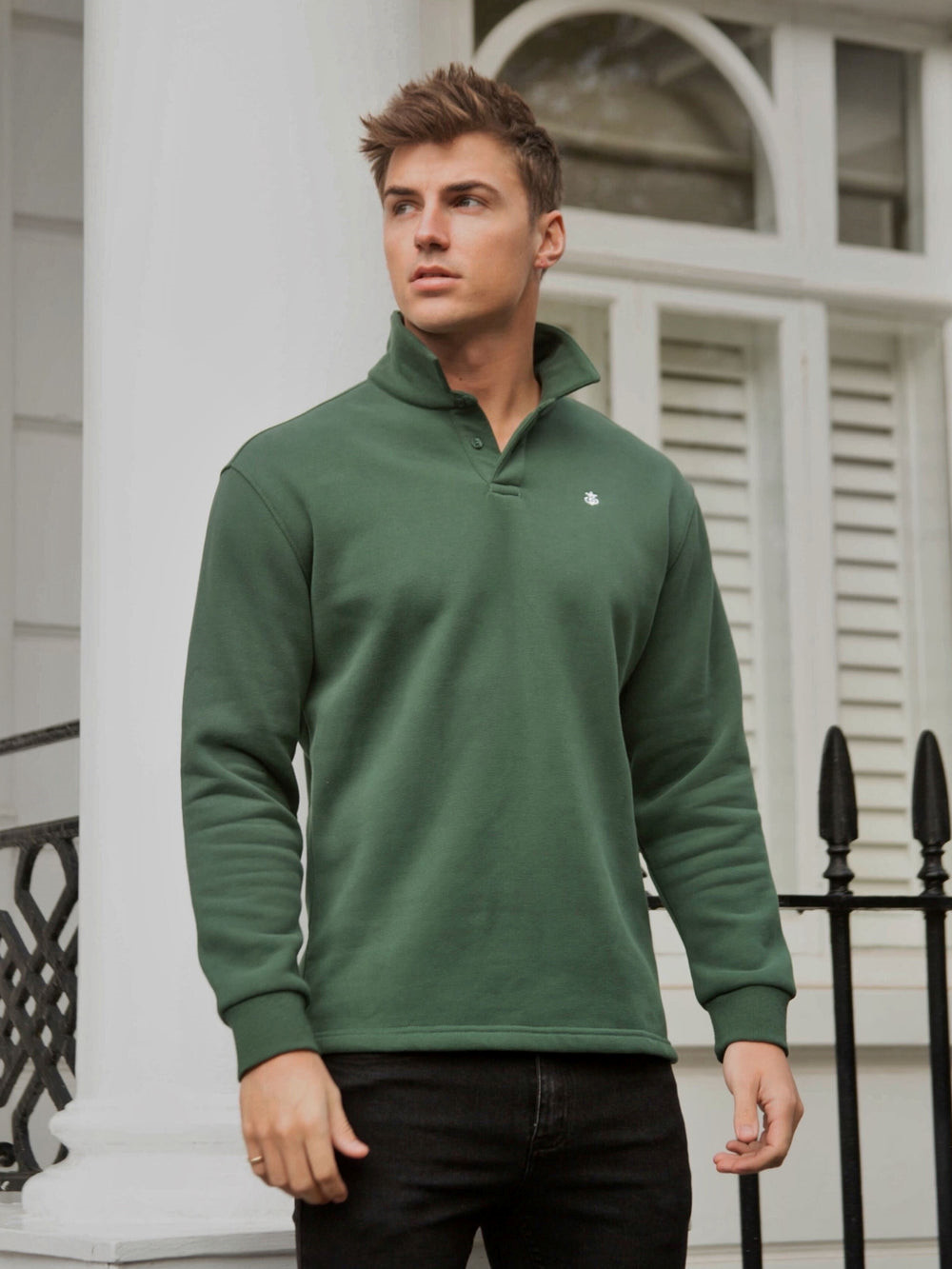 Blakely Otley Collared Jumper Grün | CNVGWIE-82
