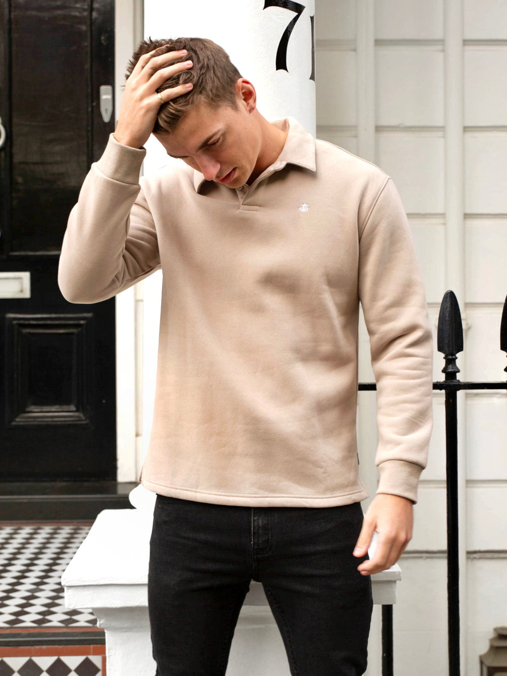 Blakely Otley Collared Jumper Tan | IYLNOVT-49