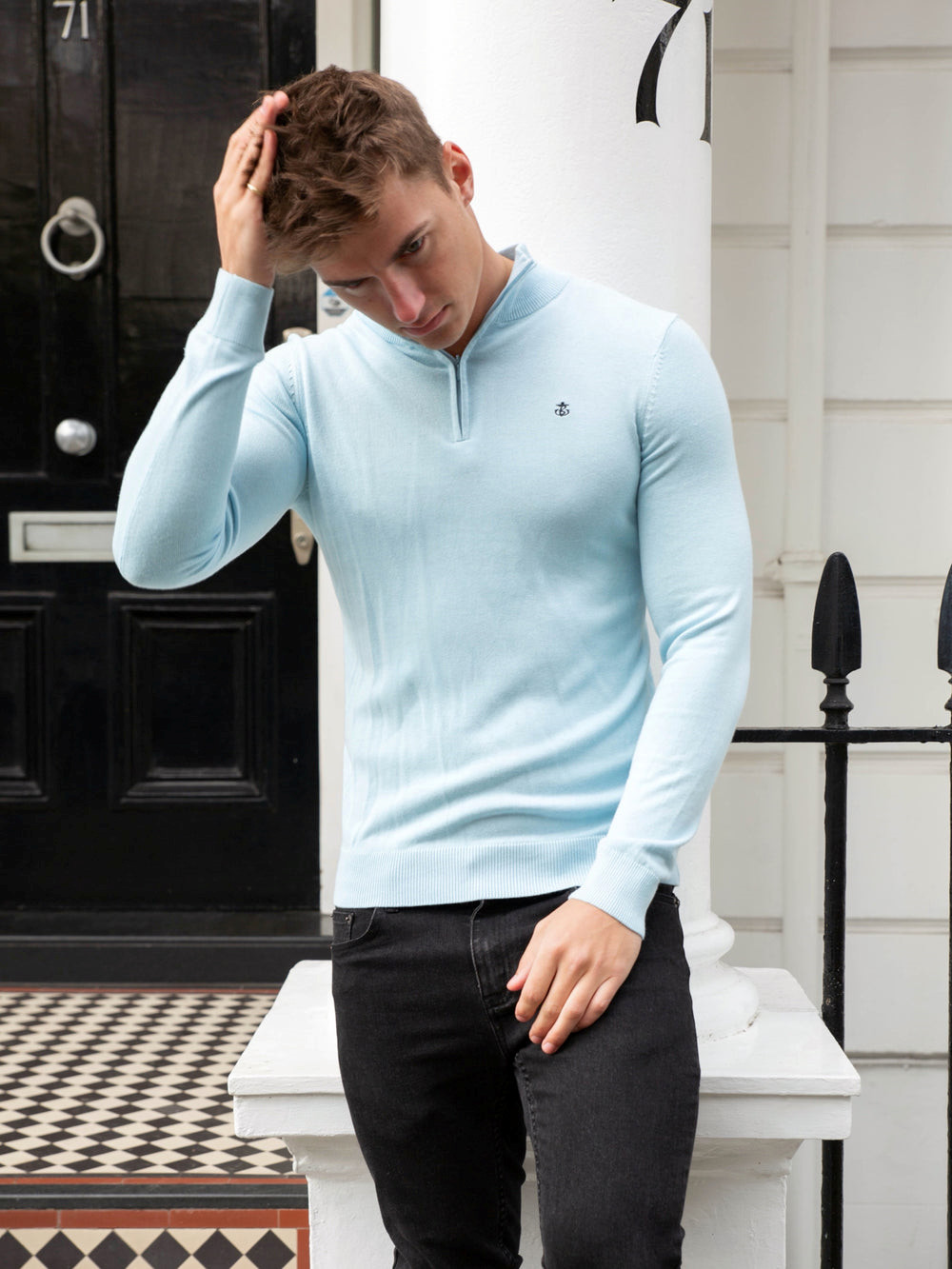 Blakely Oxbridge Jumper Hellblau | WRBQXEK-53