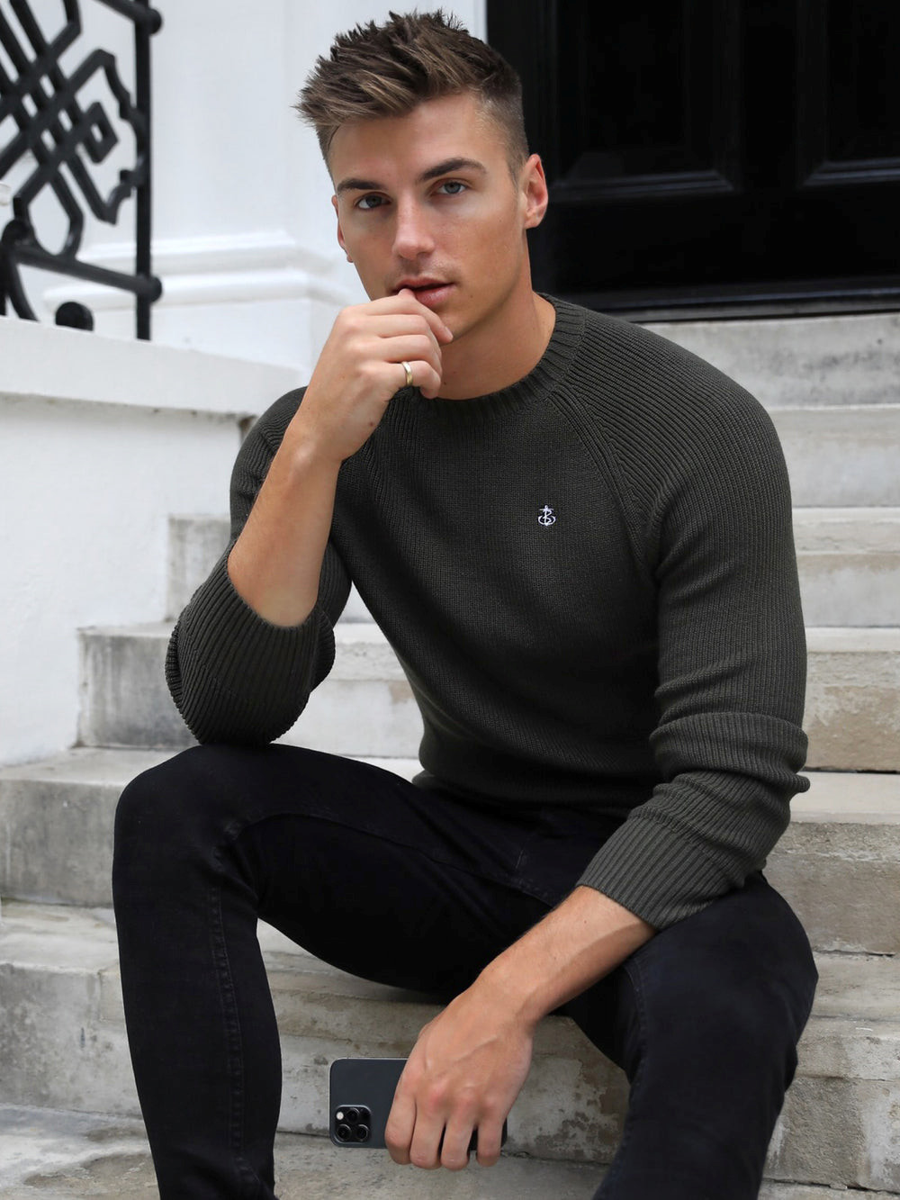 Blakely Oxley Knit Jumper Khaki Grün | YDFRGZS-95