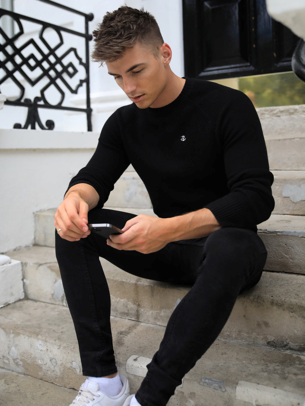 Blakely Oxley Knit Jumper Schwarz | DAMCTBJ-69