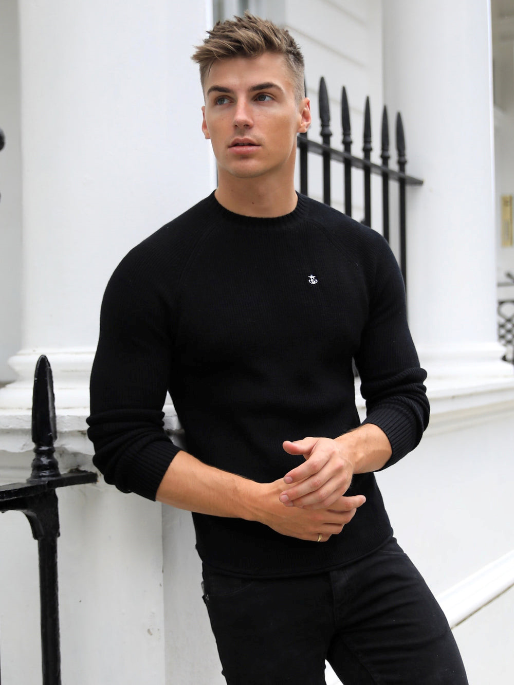 Blakely Oxley Knit Jumper Schwarz | DAMCTBJ-69