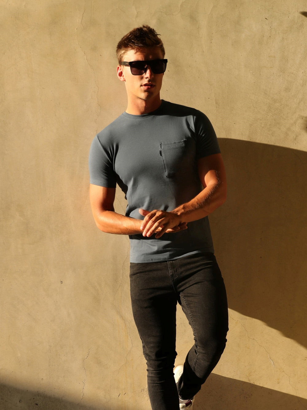 Blakely Pocket T-Shirt Blau | AHELDPZ-32