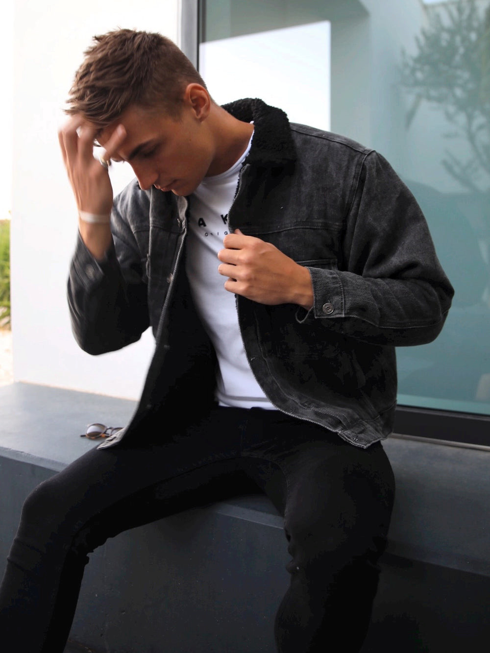 Blakely Rapha Denim Jacket Charcoal | RJNILQD-49