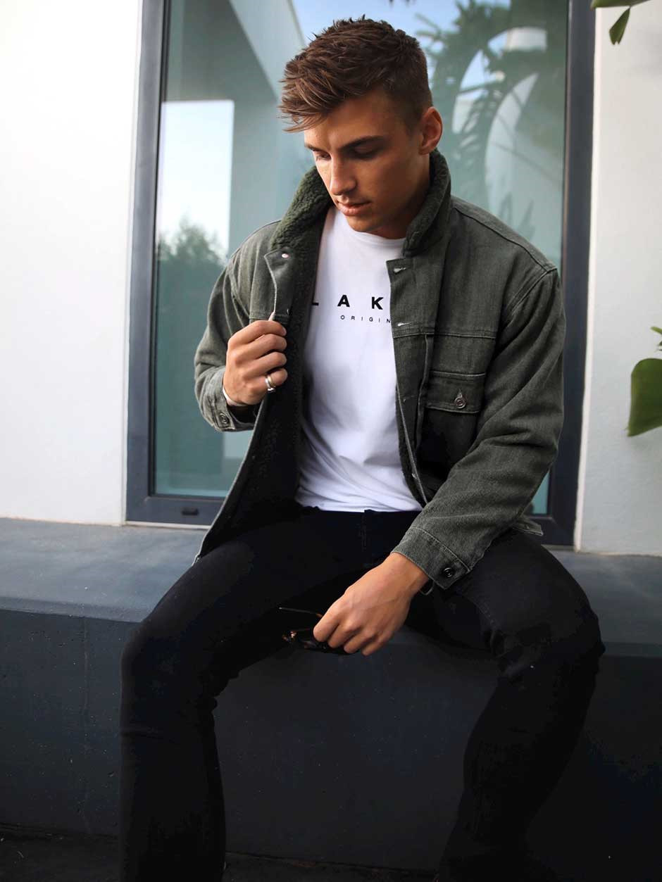 Blakely Rapha Denim Jacket Grün | XEWDZVI-04