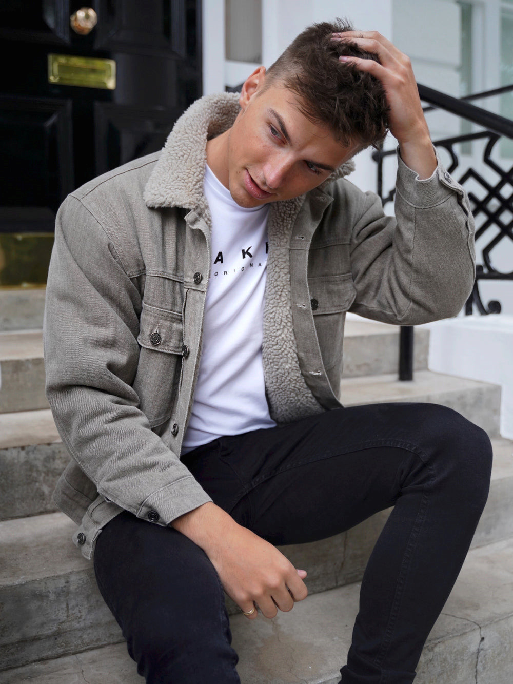 Blakely Rapha Denim Jacket Stone | VWFKYSR-56